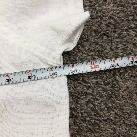 Faherty Shirt Palma Linen Basketweave S/S Button Down White Mens 2XL Relaxed Fit - Picture 11 of 14